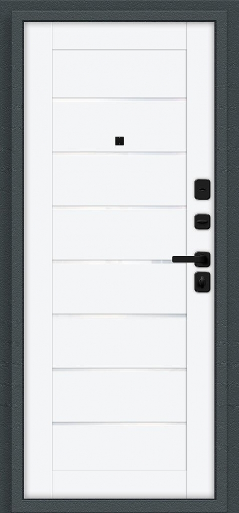 Товар Дверь Техно/SBlack Старк антрацит/White Silk BR6196
