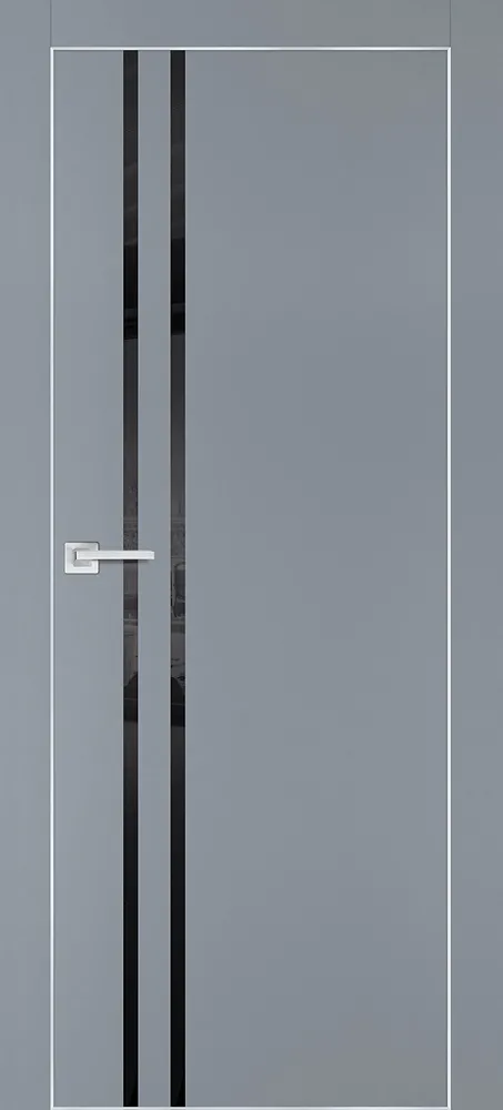 Межкомнатная дверь PX-11  AL кромка с 4-х ст. Серый матовый